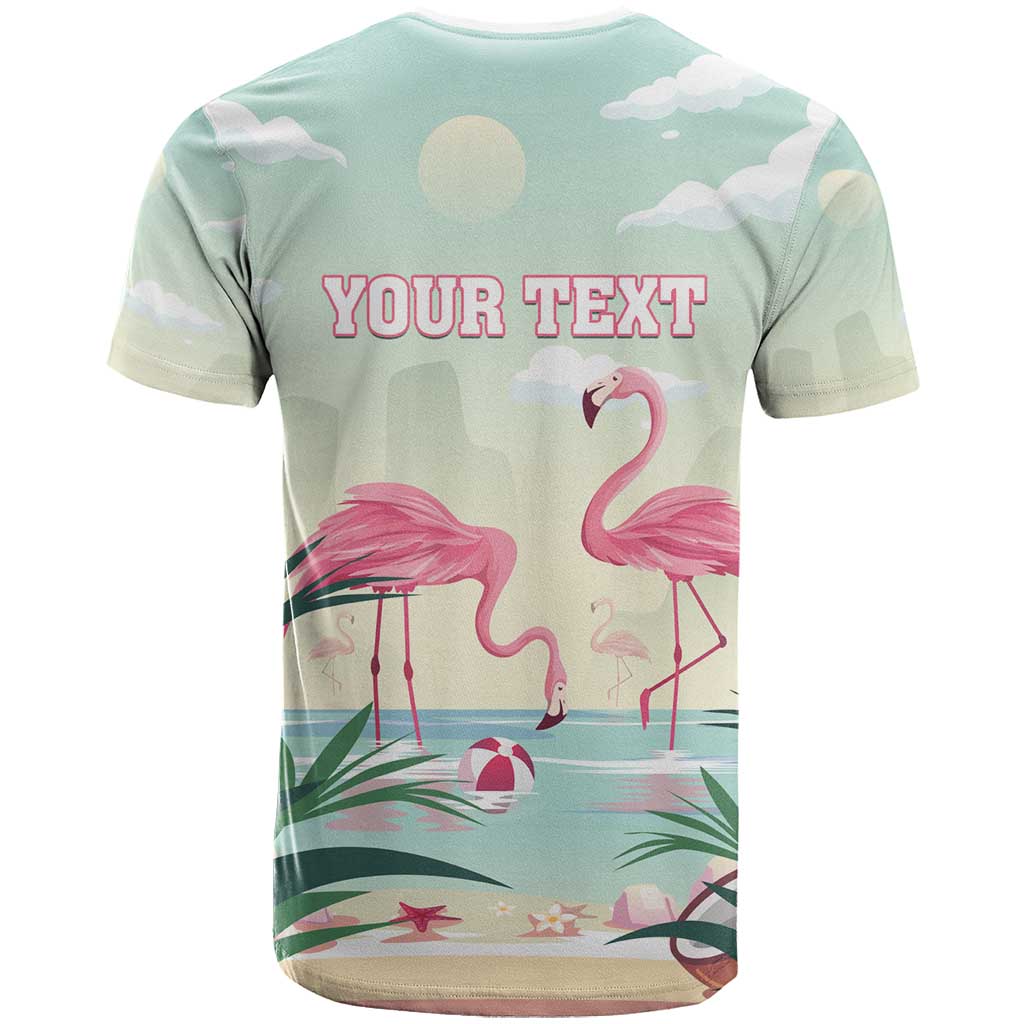 Personalised Bonaire Flamingos T-Shirt Summer Time Beach Concept Graphic Tee