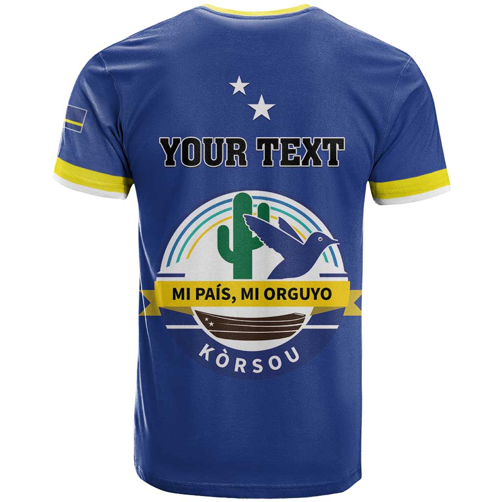 Personalised Curacao T-Shirt Pais Korsou Coat of Arms Graphic Tee