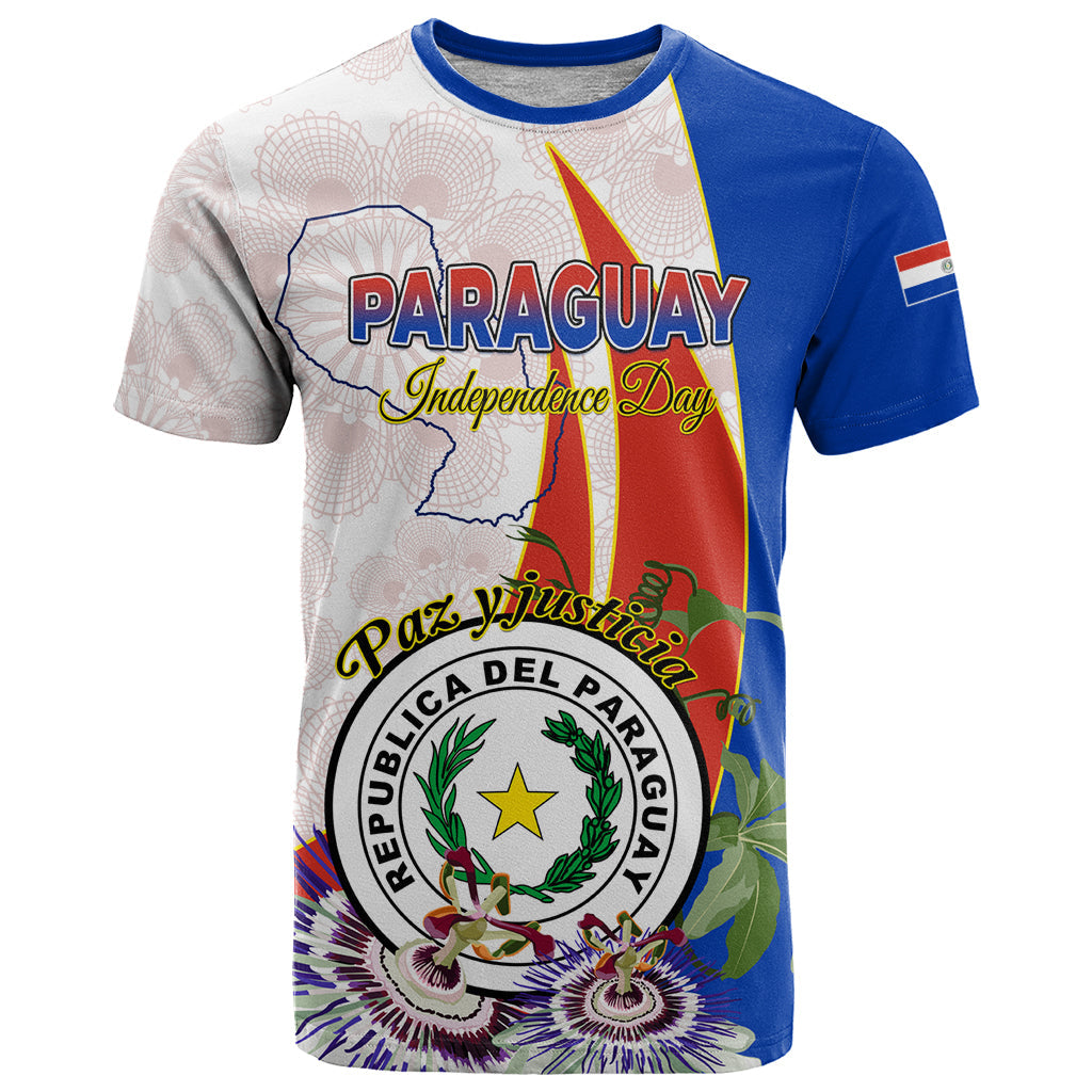 Paraguay Independence Day T-Shirt Passion Flower Vintage Antique Naduti Graphic Tee