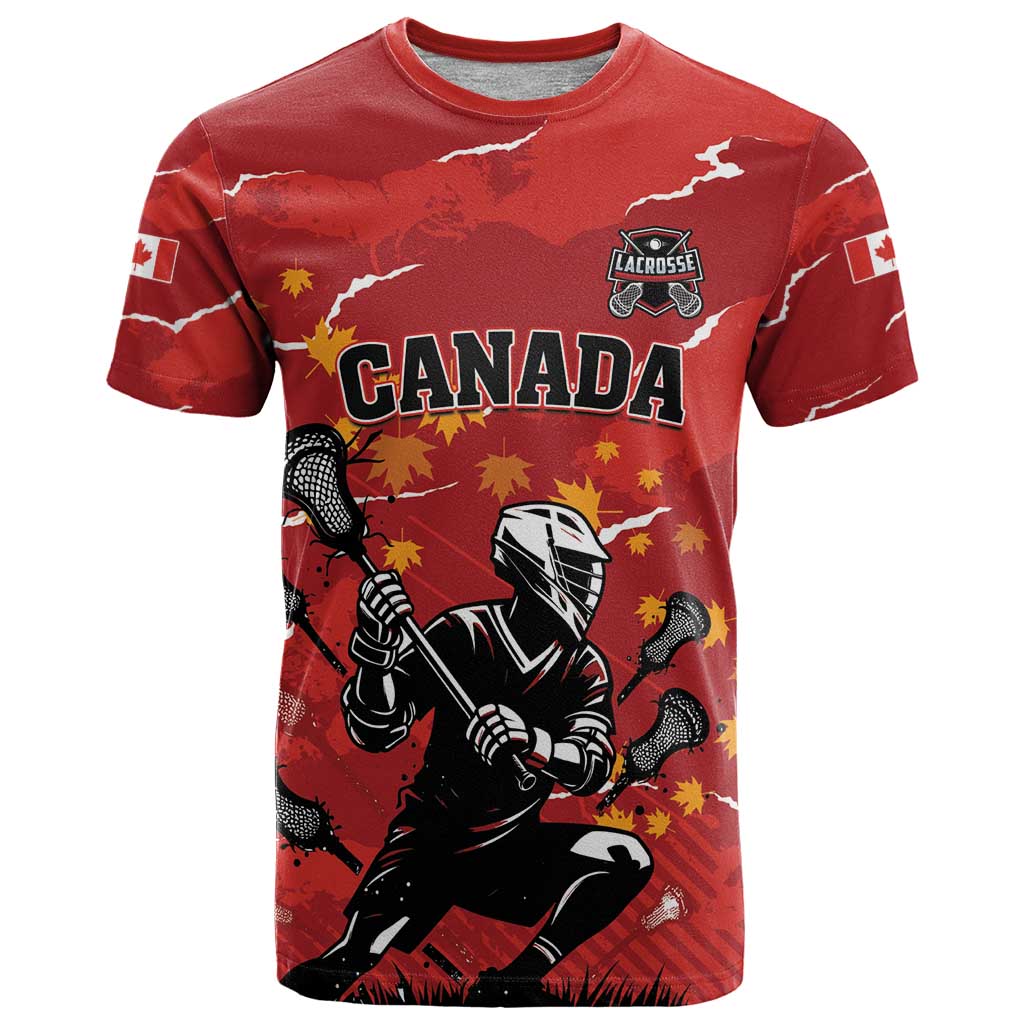 Custom Canada Lacrosse T-Shirt National Summer Sport Graphic Tee