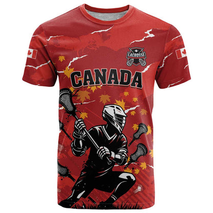 Custom Canada Lacrosse T-Shirt National Summer Sport Graphic Tee