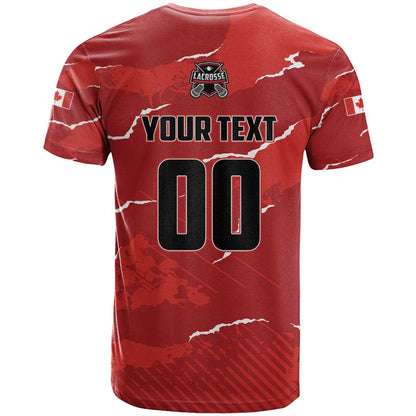 Custom Canada Lacrosse T-Shirt National Summer Sport Graphic Tee