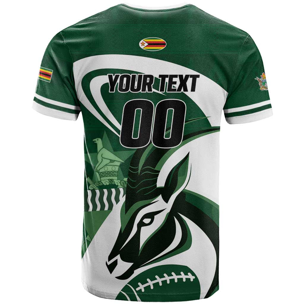 Custom Rugby Zimbabwe T-Shirt Sables Is The Champion Graphic Tee