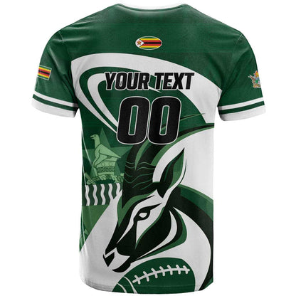 Custom Rugby Zimbabwe T-Shirt Sables Is The Champion Graphic Tee