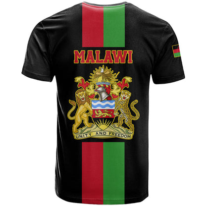 Malawi T-Shirt With Coat Of Arms Flag Style Graphic Tee