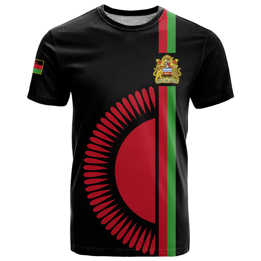 Personalised Malawi T-Shirt With Coat Of Arms Flag Style Graphic Tee