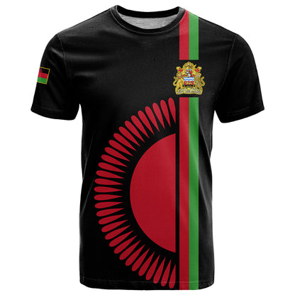 Personalised Malawi T-Shirt With Coat Of Arms Flag Style Graphic Tee