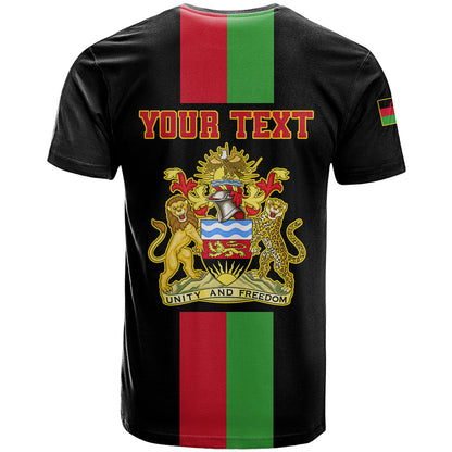Personalised Malawi T-Shirt With Coat Of Arms Flag Style Graphic Tee