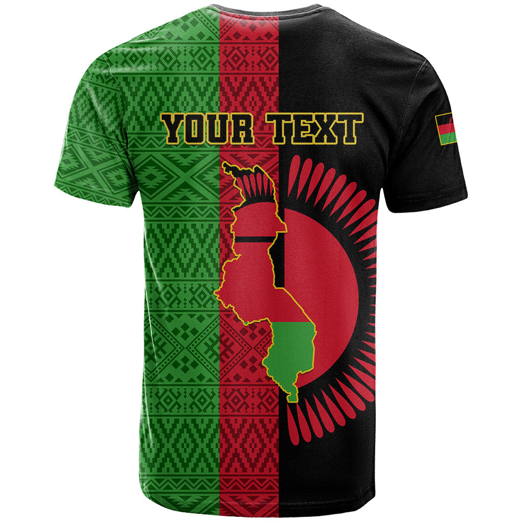Personalised Malawi T-Shirt With Coat Of Arms Mix African Pattern Graphic Tee