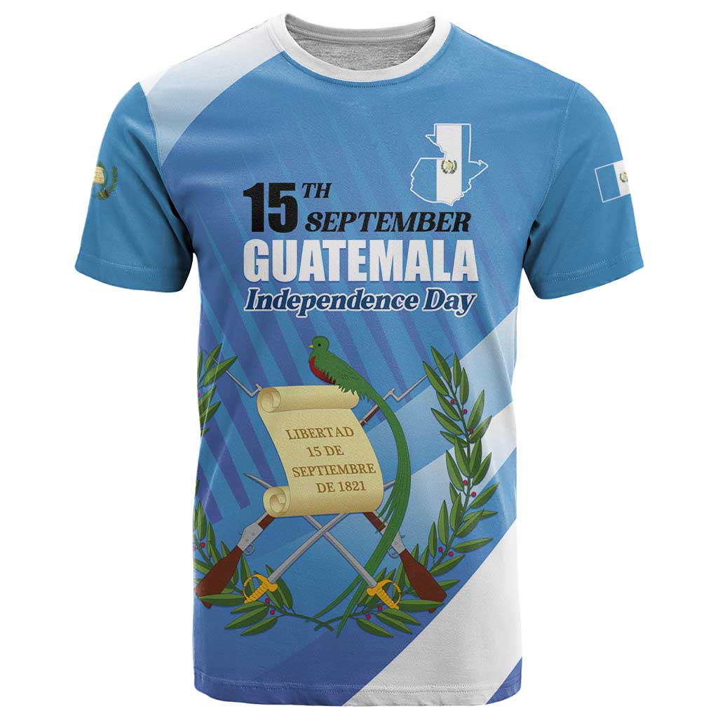 Guatemala Independence Day 1821 T-Shirt Libre crezca fecundo Graphic Tee