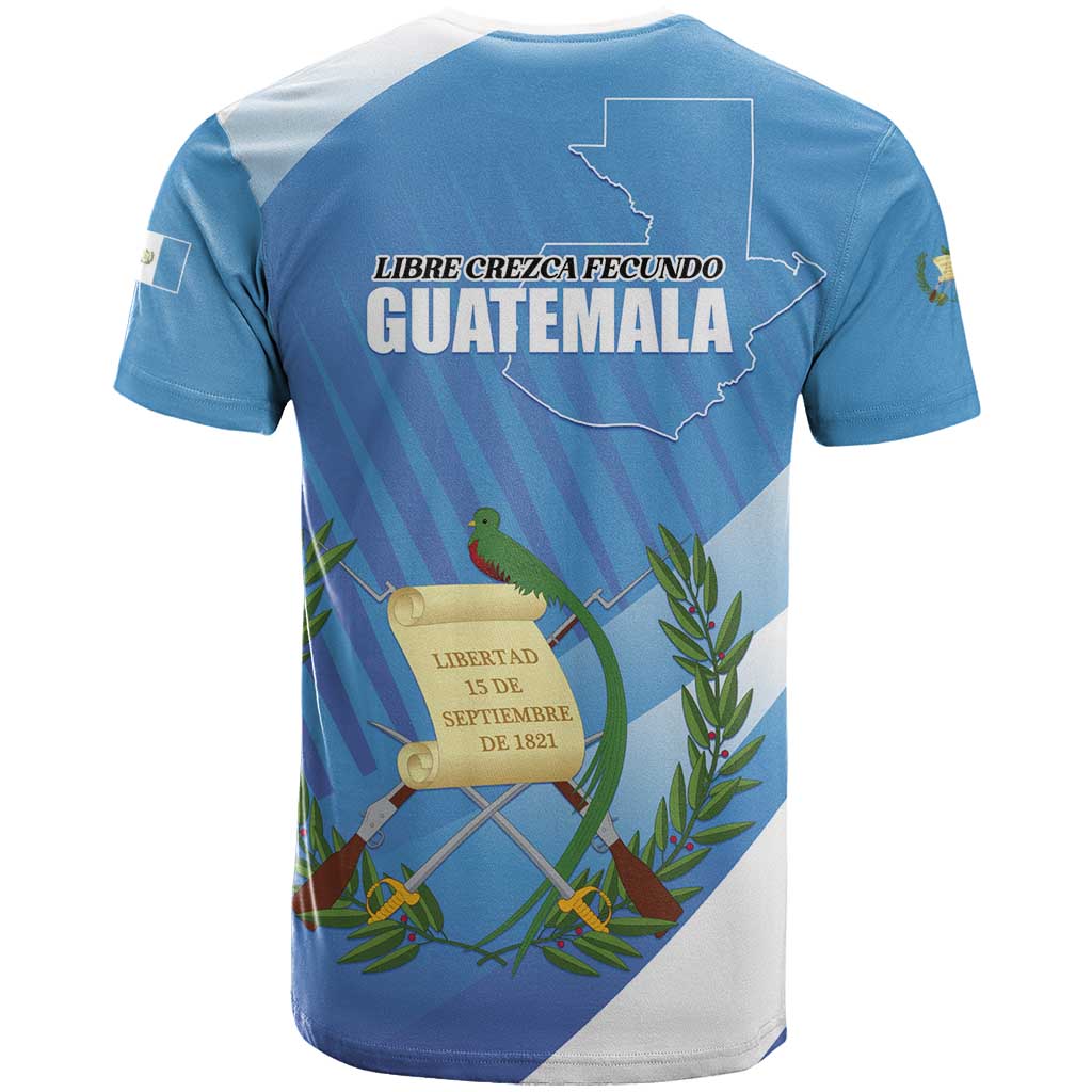 Guatemala Independence Day 1821 T-Shirt Libre crezca fecundo Graphic Tee