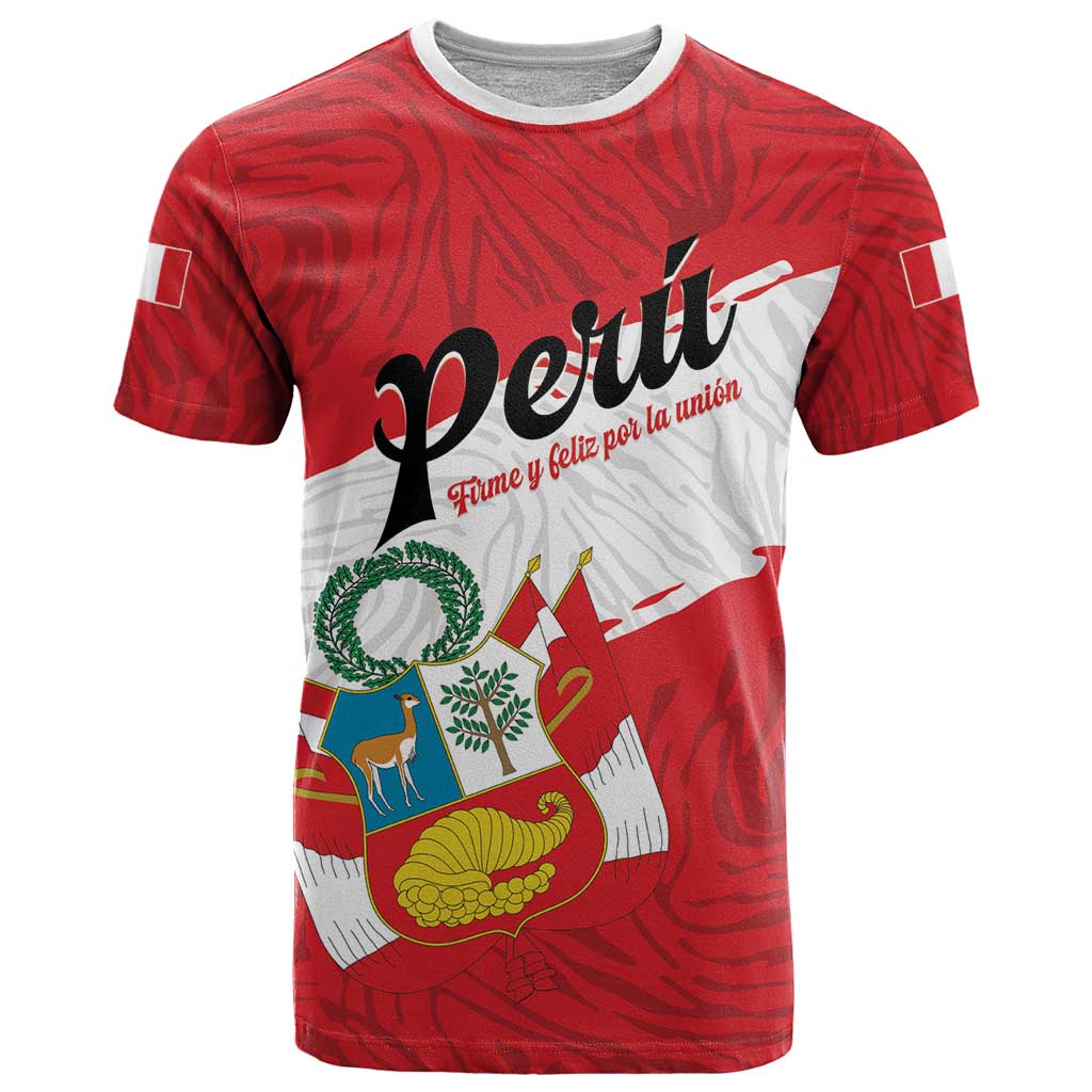 Personalized Peru T-Shirt Piruw Ripuwlika Flag Stylized Graphic Tee