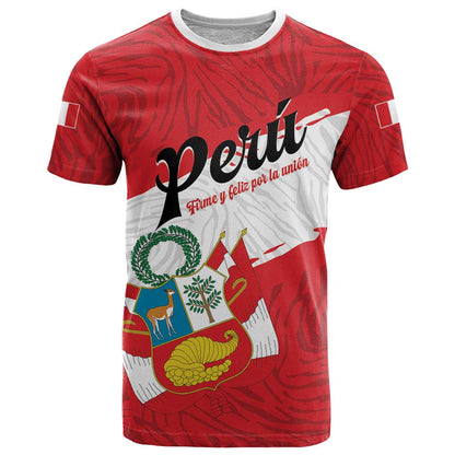 Personalized Peru T-Shirt Piruw Ripuwlika Flag Stylized Graphic Tee