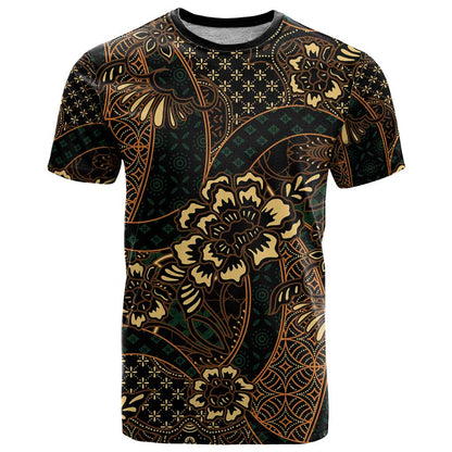 Indonesian Batik Pattern Vintage Brown T-Shirt Graphic Tee