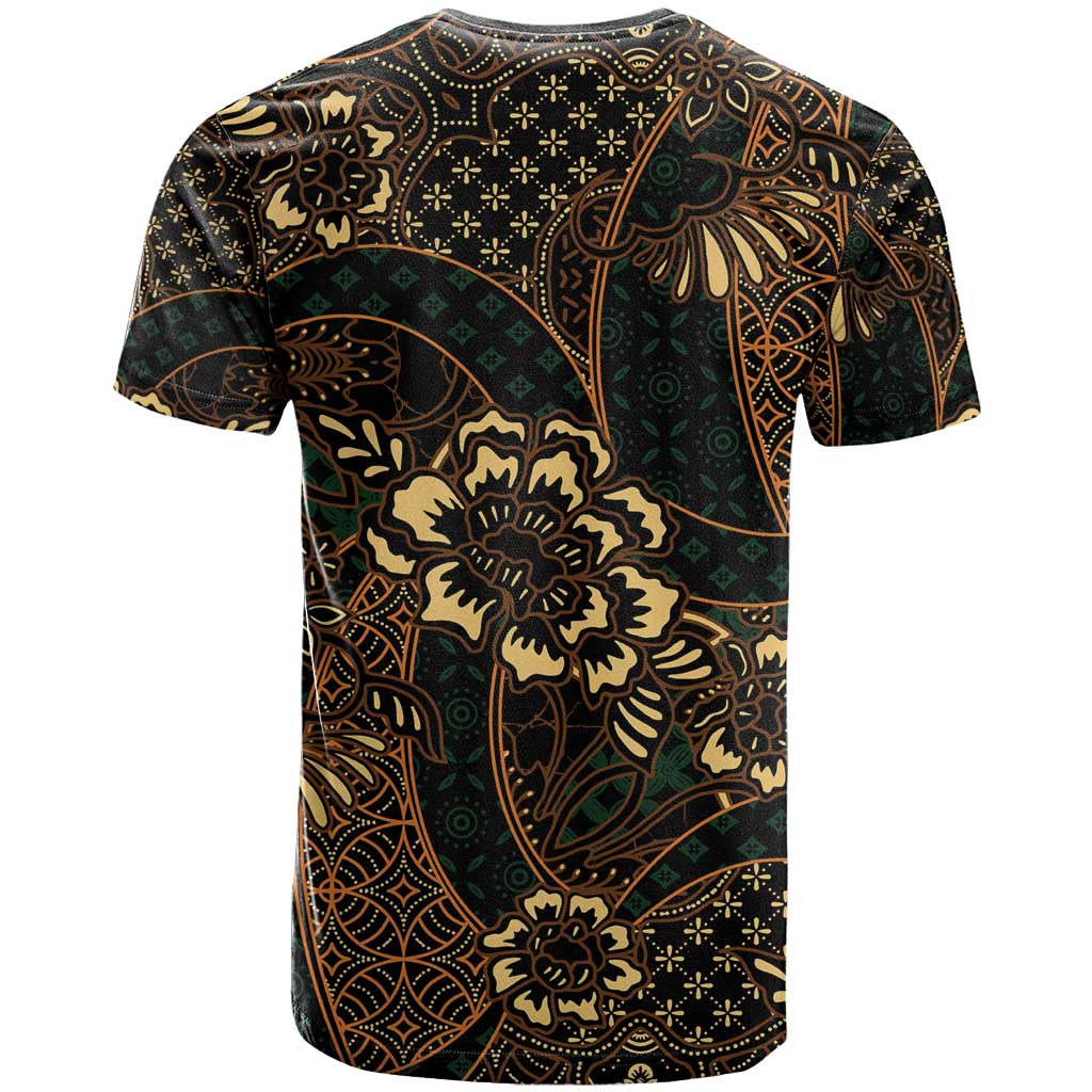 Indonesian Batik Pattern Vintage Brown T-Shirt Graphic Tee