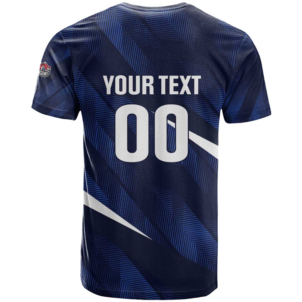 Custom Hong Kong Rugby T-Shirt Dragons Go Champions Graphic Tee