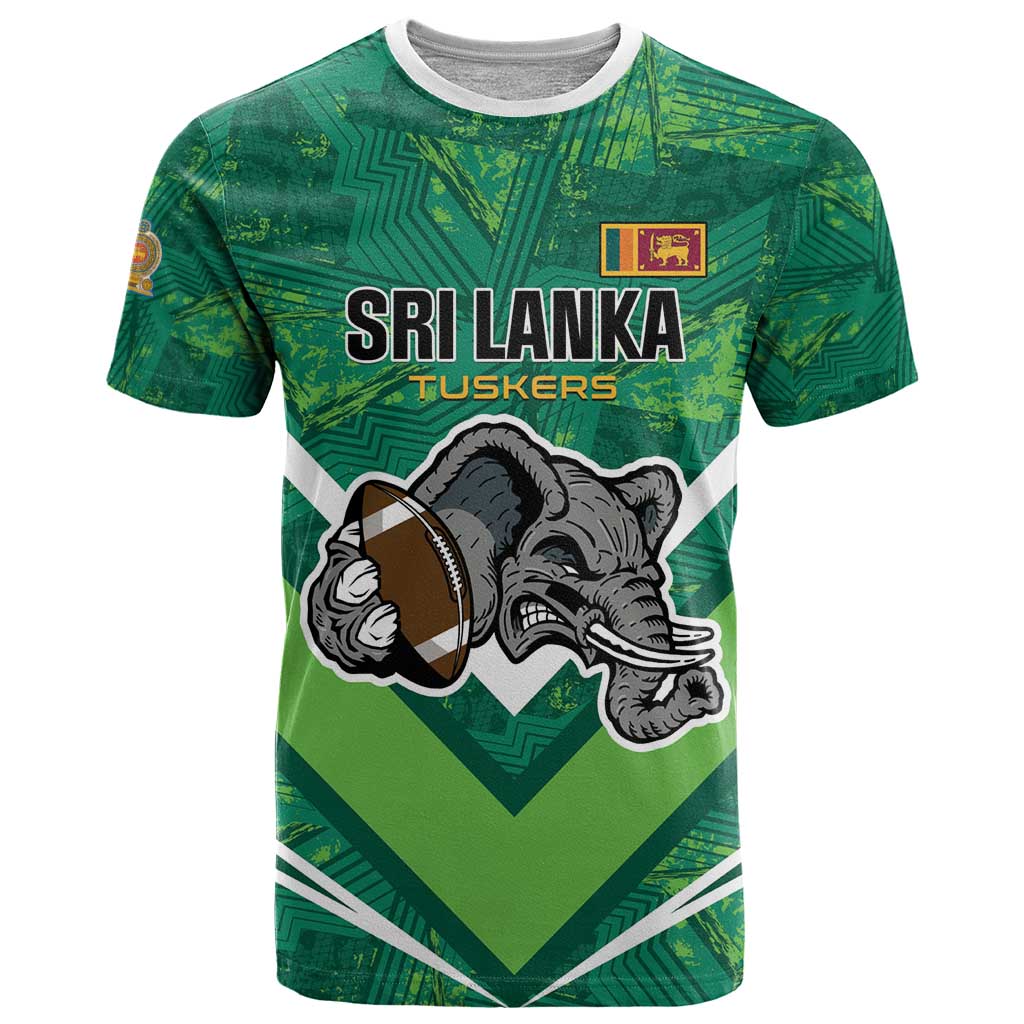 Custom Sri Lanka Rugby T-Shirt Tuskers Go Champions Graphic Tee