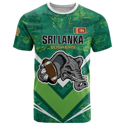 Custom Sri Lanka Rugby T-Shirt Tuskers Go Champions Graphic Tee