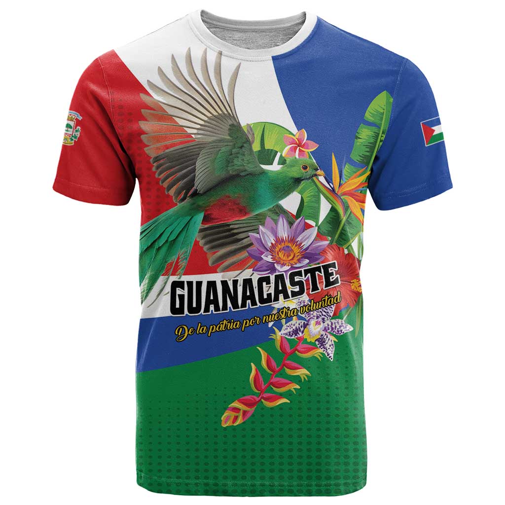 Costa Rica Guanacaste Day T-Shirt Resplendent Quetzal Tropical Flowers Graphic Tee