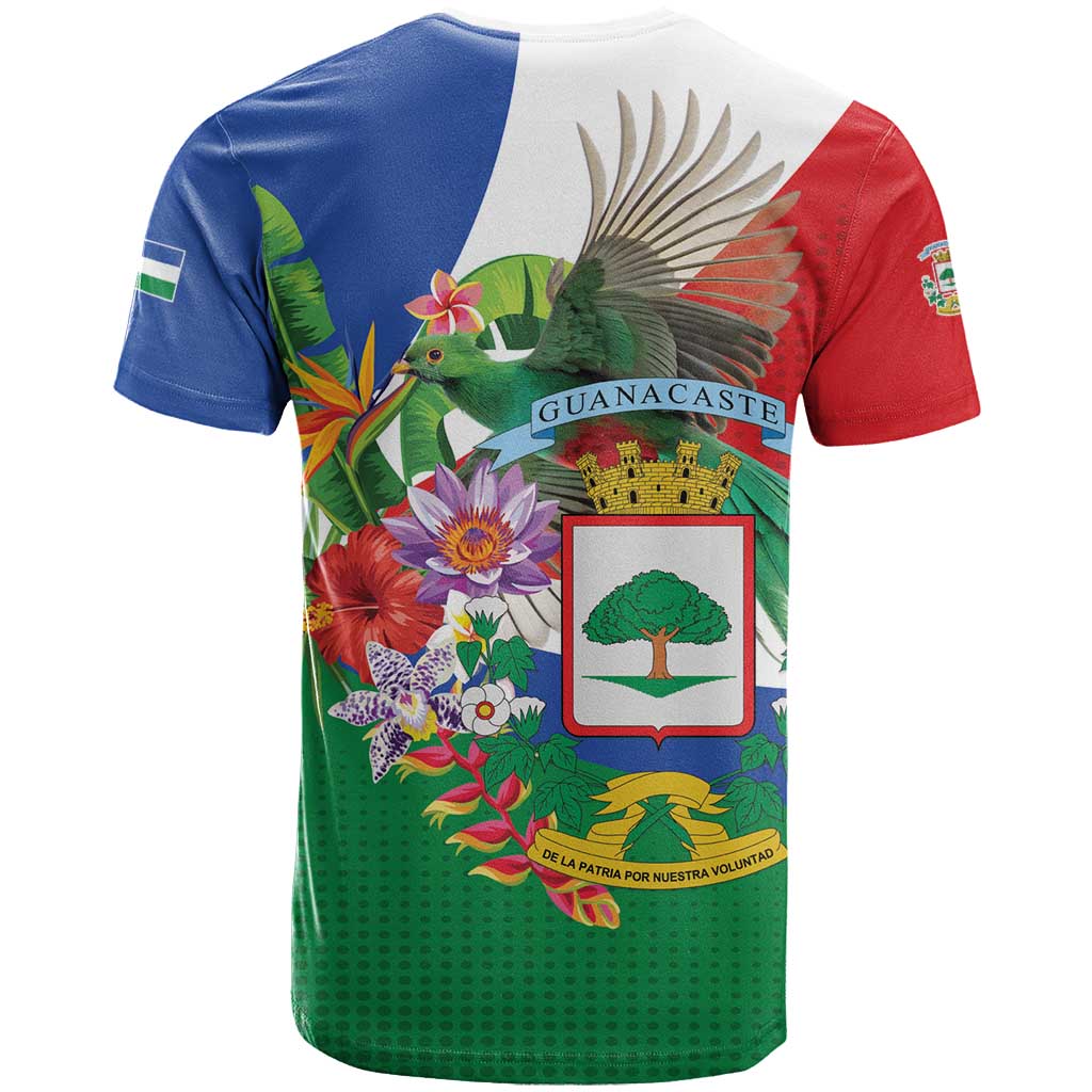 Costa Rica Guanacaste Day T-Shirt Resplendent Quetzal Tropical Flowers Graphic Tee