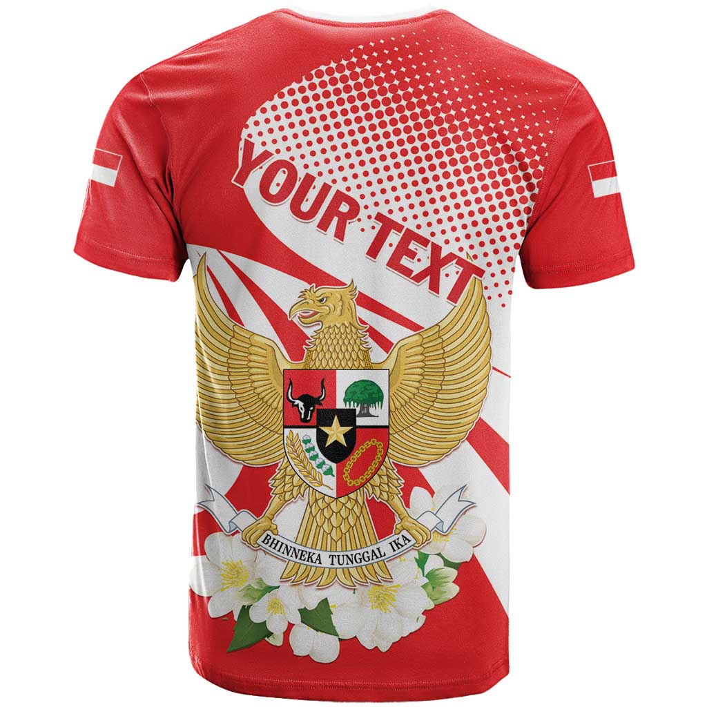 Indonesia T-Shirt Javan Hawk Eagle Melati Flower Graphic Tee