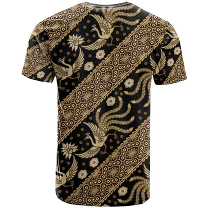 Indonesia Batik Pattern T-Shirt Gold Version Graphic Tee