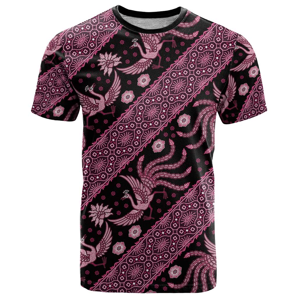 Indonesia Batik Pattern T-Shirt Pink Version Graphic Tee