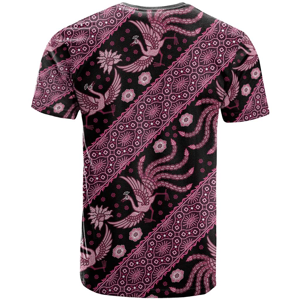 Indonesia Batik Pattern T-Shirt Pink Version Graphic Tee