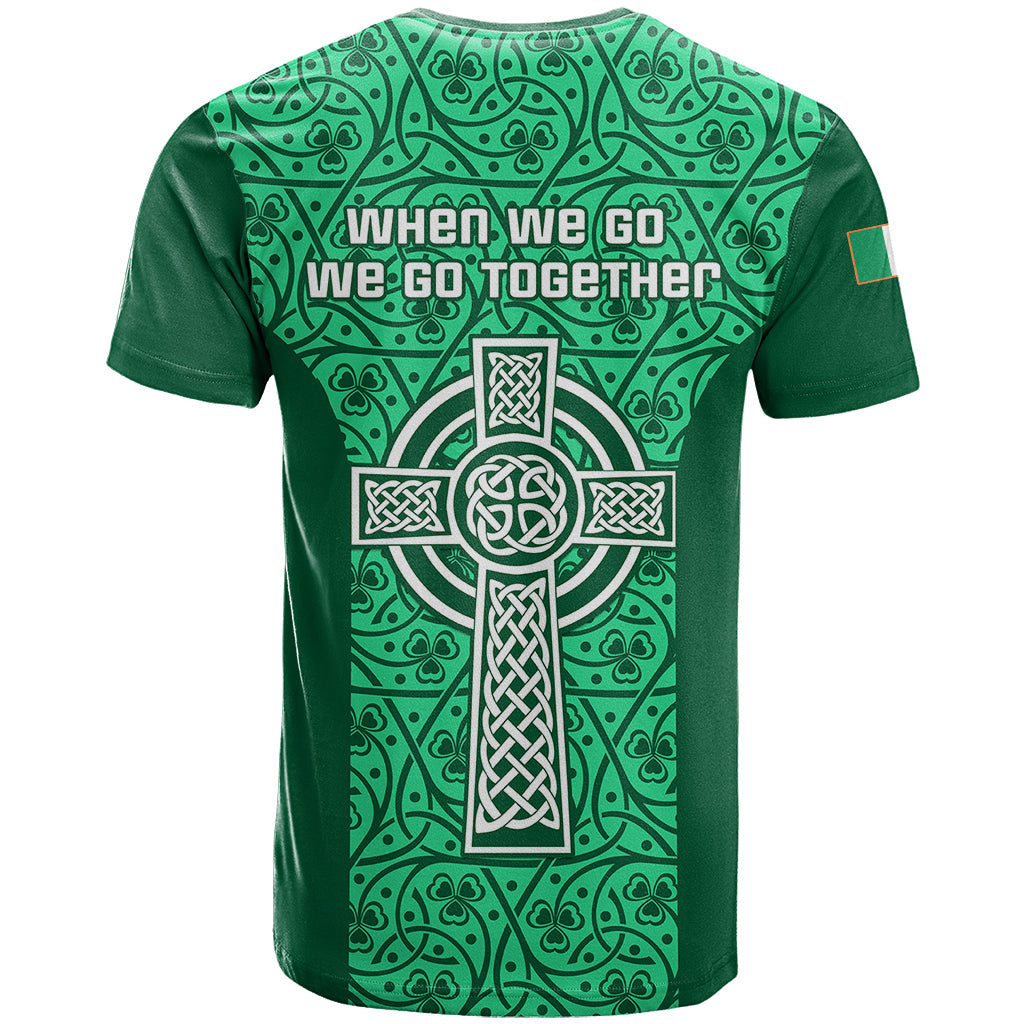 Ireland Rugby T-Shirt Irish Celtic Cross Mix Shamrock Pattern Graphic Tee