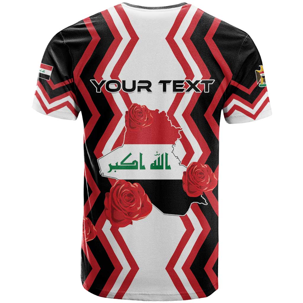 Personalized Iraq Independence Day T-Shirt Dove Carrying Flag Graphic Tee