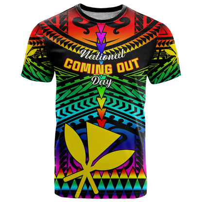 Personalised Hawaii T-Shirt Kanaka Maoli Kakau National Coming Out Day Graphic Tee
