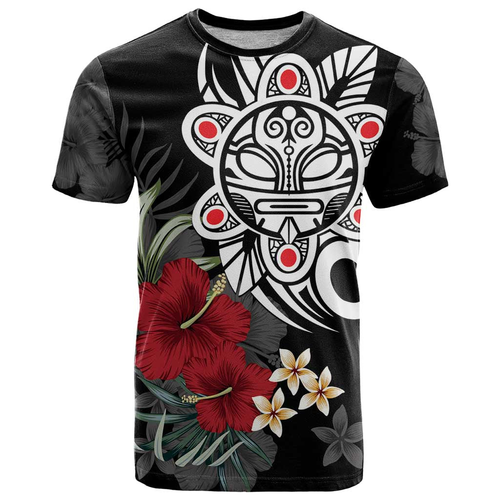 Taino Sun Tribal T-Shirt Tropical Hibiscus Graphic Tee