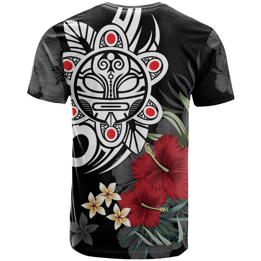 Taino Sun Tribal T-Shirt Tropical Hibiscus Graphic Tee