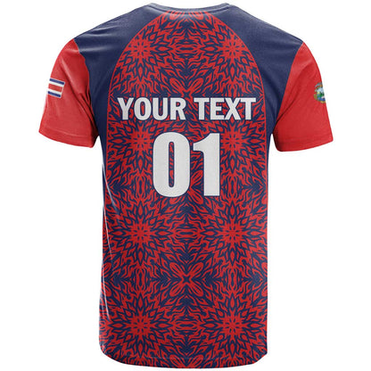 Custom Costa Rica Football T-Shirt Los Ticos Unique Pattern Graphic Tee