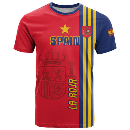 Custom Spain 2024 Football T-Shirt La Roja Go Champions Graphic Tee