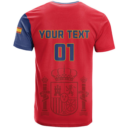 Custom Spain 2024 Football T-Shirt La Roja Go Champions Graphic Tee