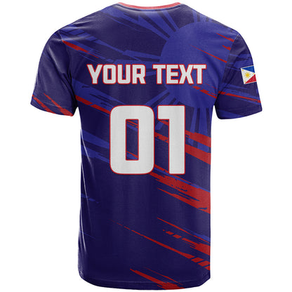 Personalised Philippines Football T-Shirt Filipinas Lion Sporty Style Graphic Tee