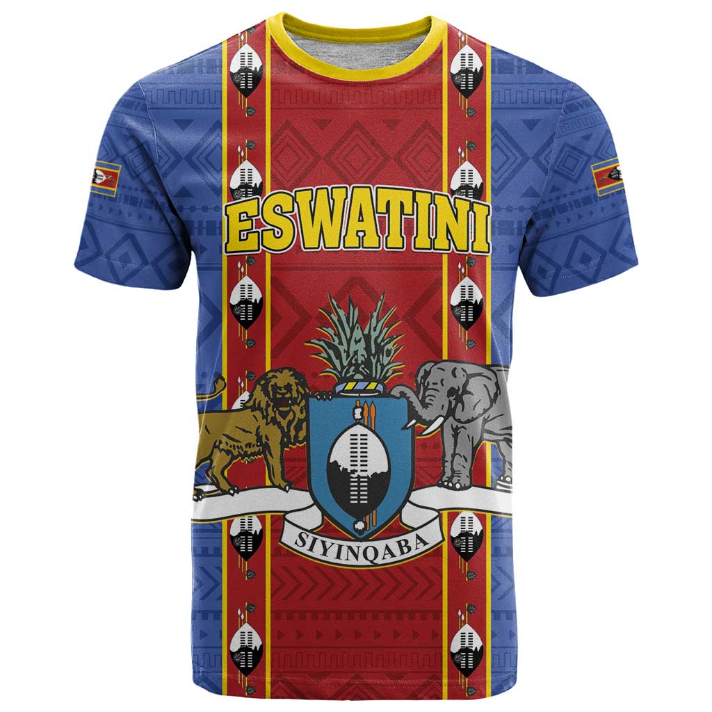 Eswatini African Pattern T-Shirt Swaziland Shield Siyinqaba Graphic Tee
