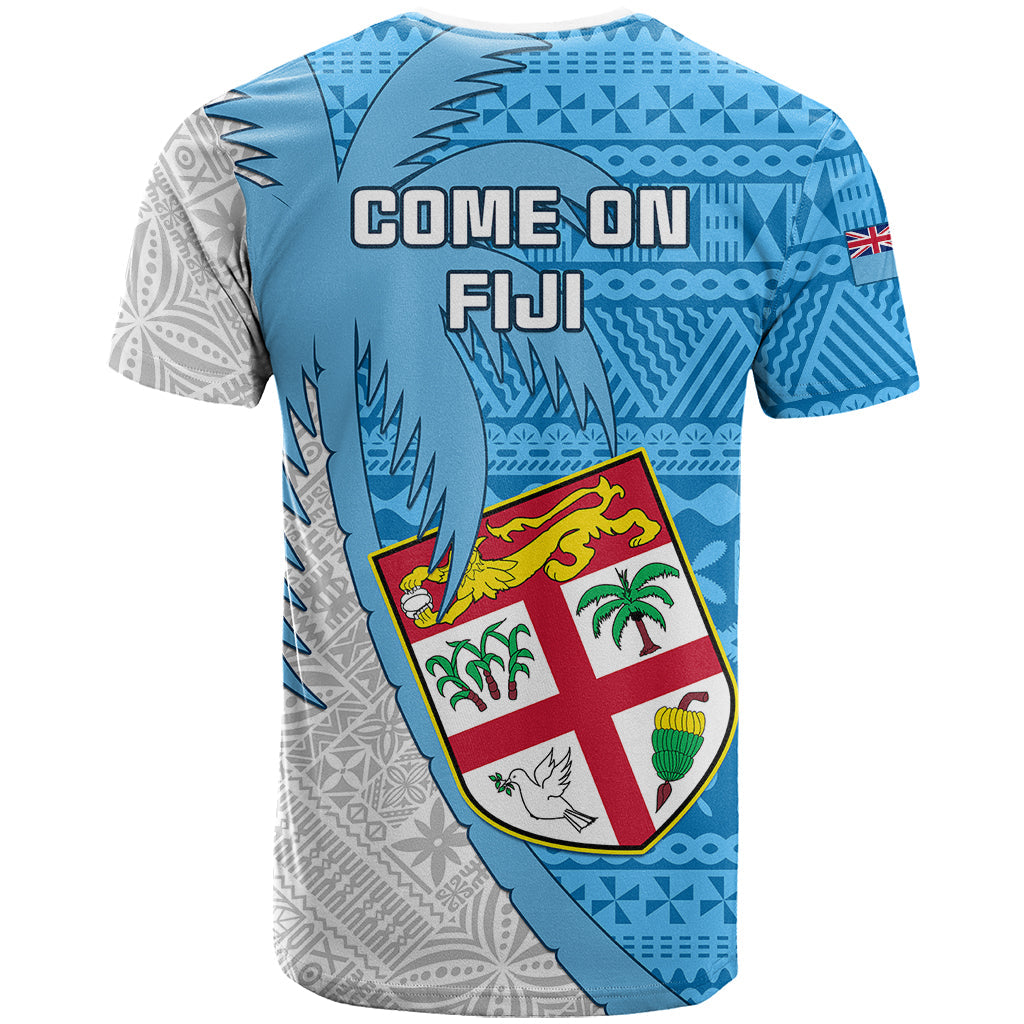 Fiji Rugby T-Shirt Come On Fijian Tapa Pattern Graphic Tee