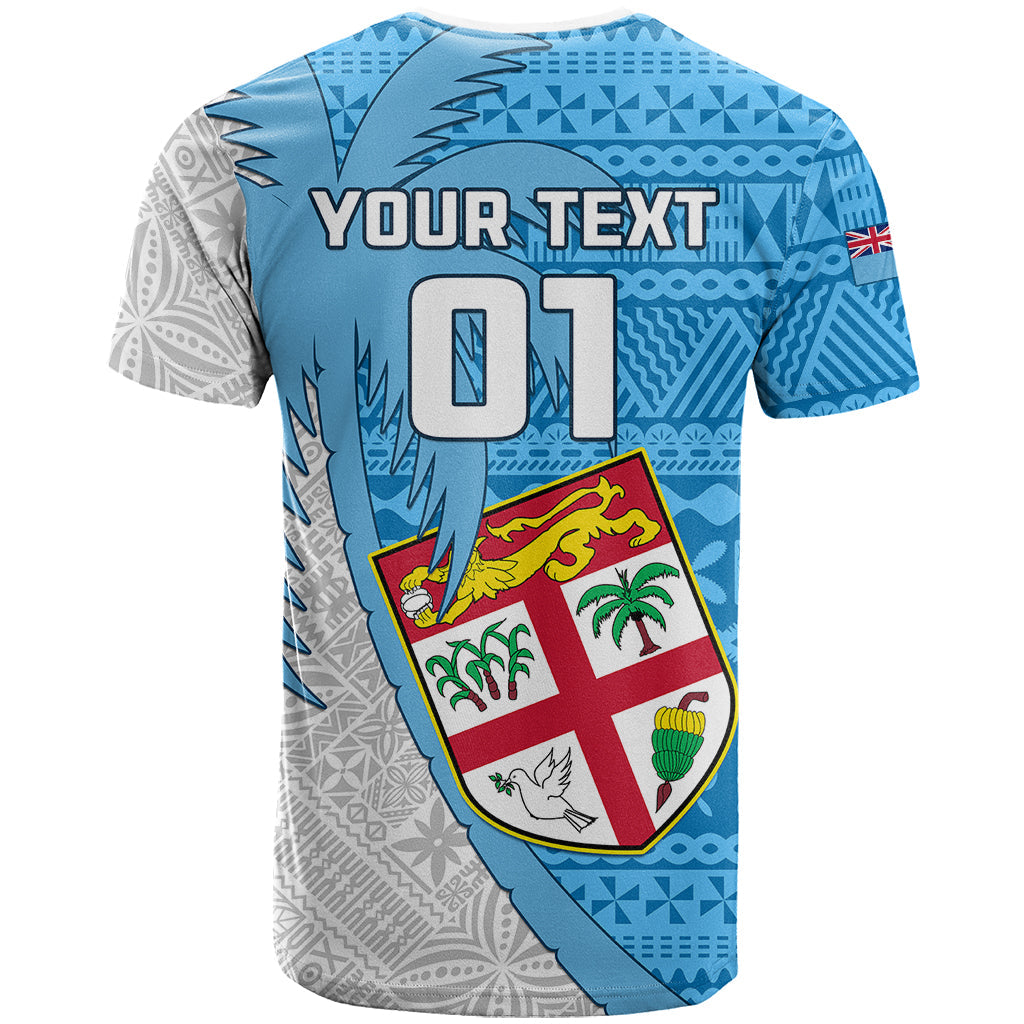 Custom Fiji Rugby T-Shirt Come On Fijian Tapa Pattern Graphic Tee