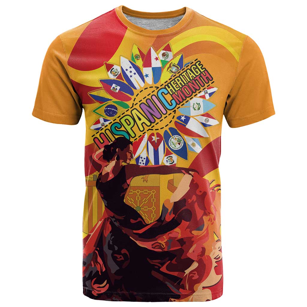 Hispanic Heritage Month T-Shirt Espana Flamenco Graphic Tee