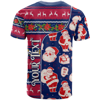 Custom Ohio Christmas T-Shirt Santa Claus Pattern Unique Style Graphic Tee