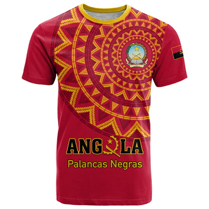 Angola Football T-Shirt Go Palancas Negras Red Version Graphic Tee