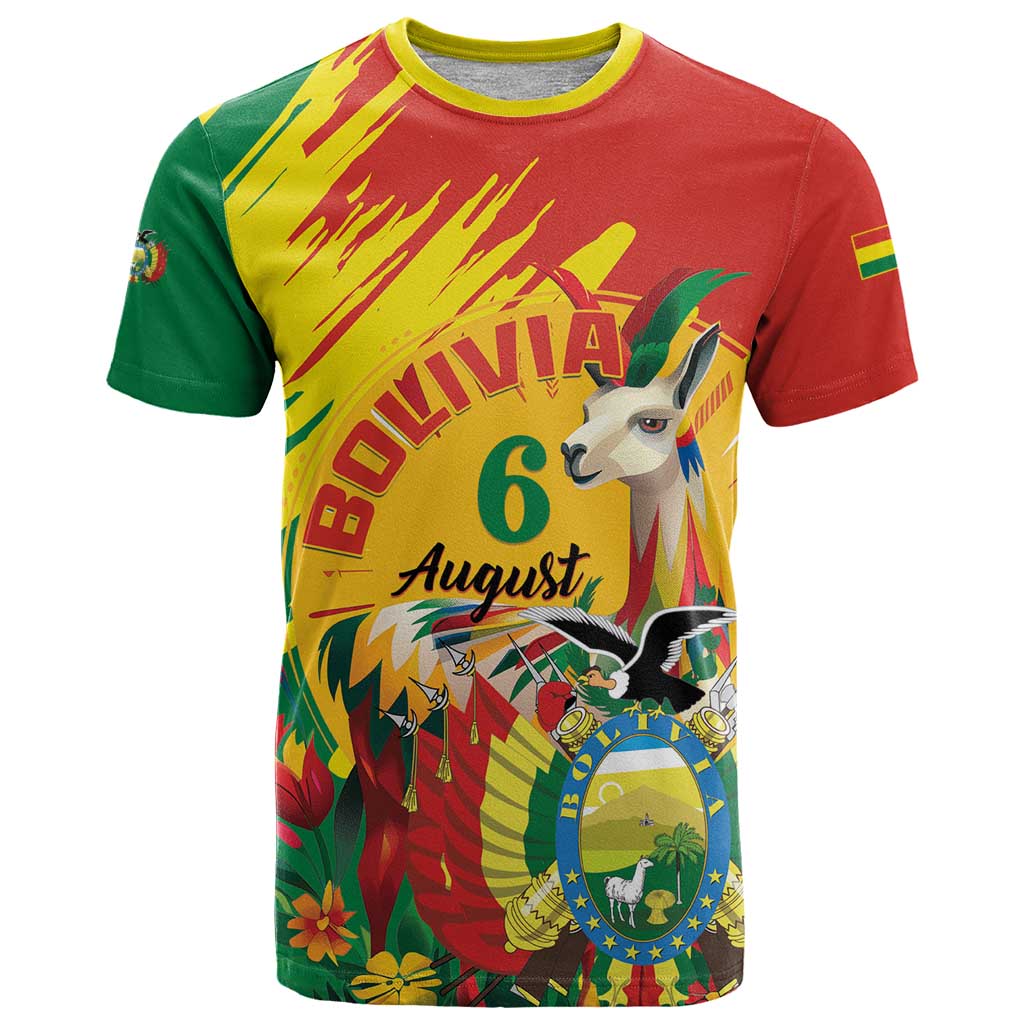 Bolivia Independence Day T-Shirt Puliwya Achka Aylluska Mamallaqta Graphic Tee