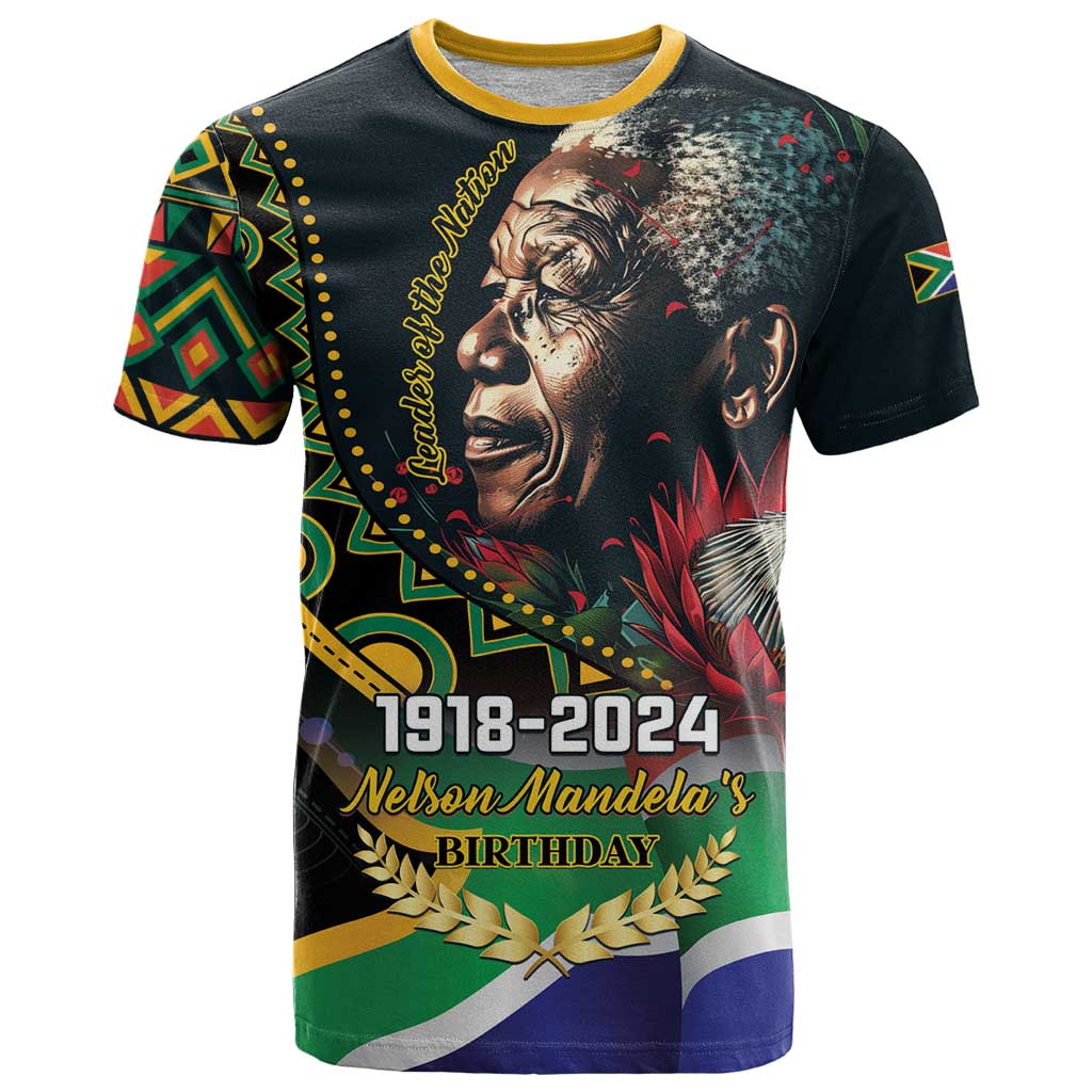 Nelson Mandela Birthday T-Shirt Leader of the Nation Graphic Tee