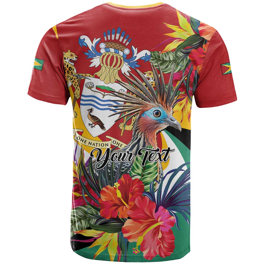 Personalized Guyana Canje Pheasant T-Shirt Tropical Flowers Graphic Tee