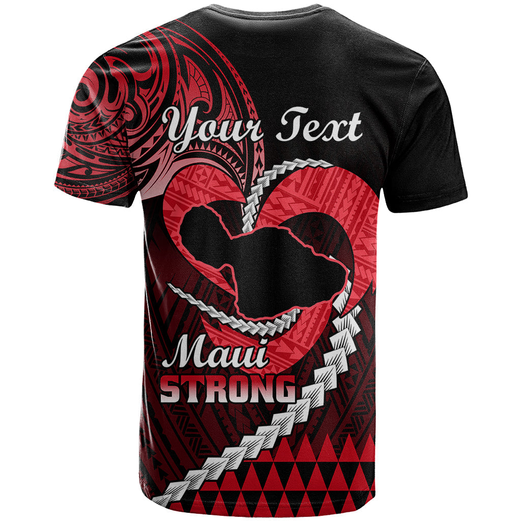 Personalised Hawaii T-Shirt Maui Be Strong Kakau Red Version Graphic Tee
