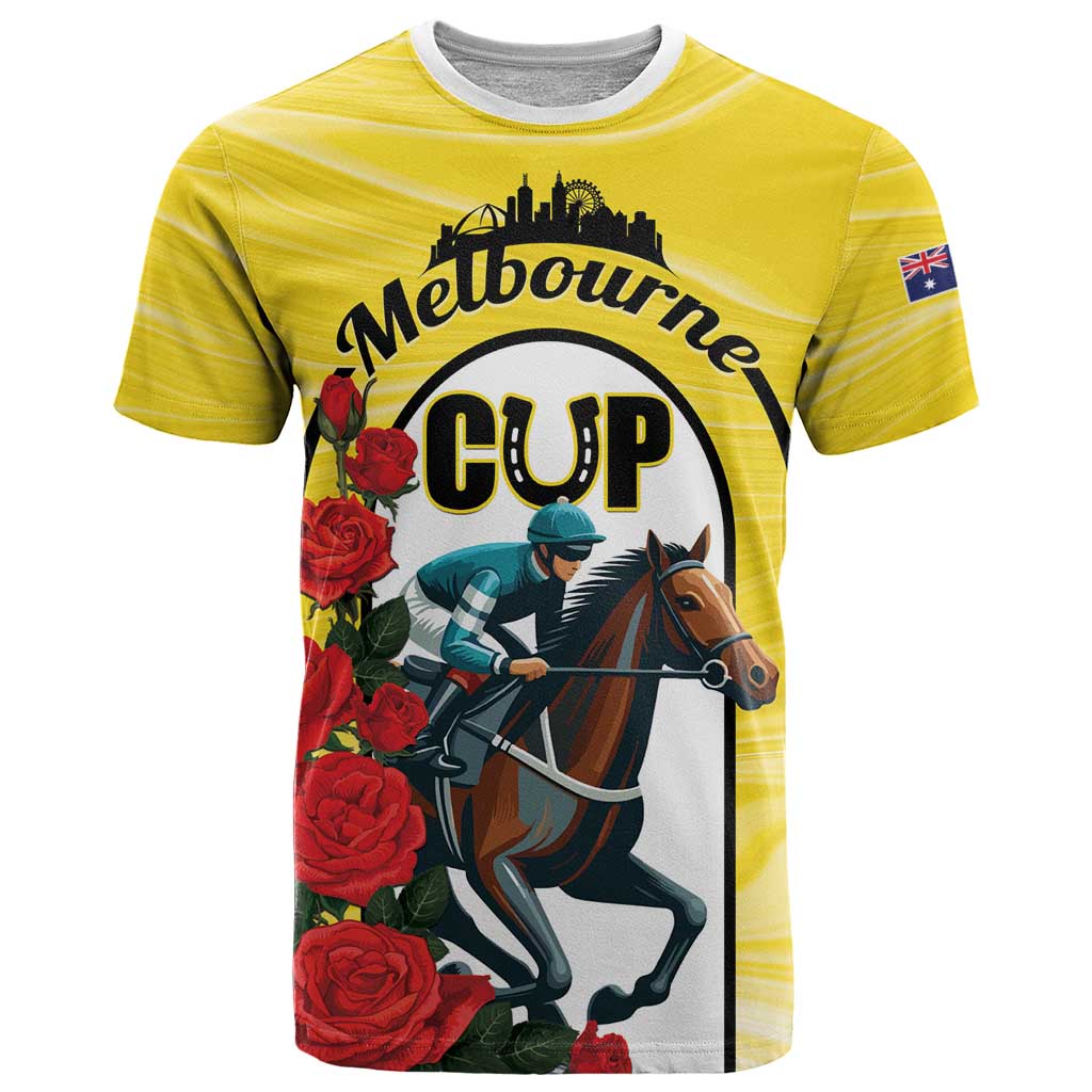 Personalised Melbourne Horse Racing T-Shirt The Race That Stops The Nation Graphic Tee