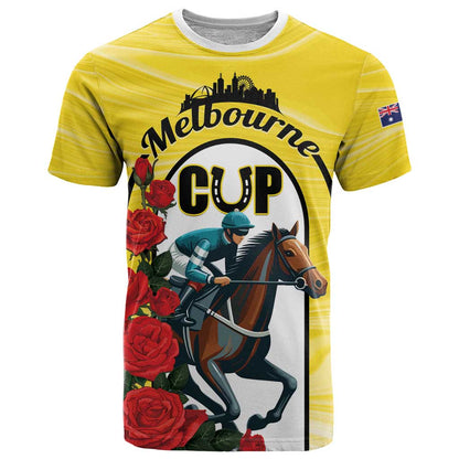 Personalised Melbourne Horse Racing T-Shirt The Race That Stops The Nation Graphic Tee