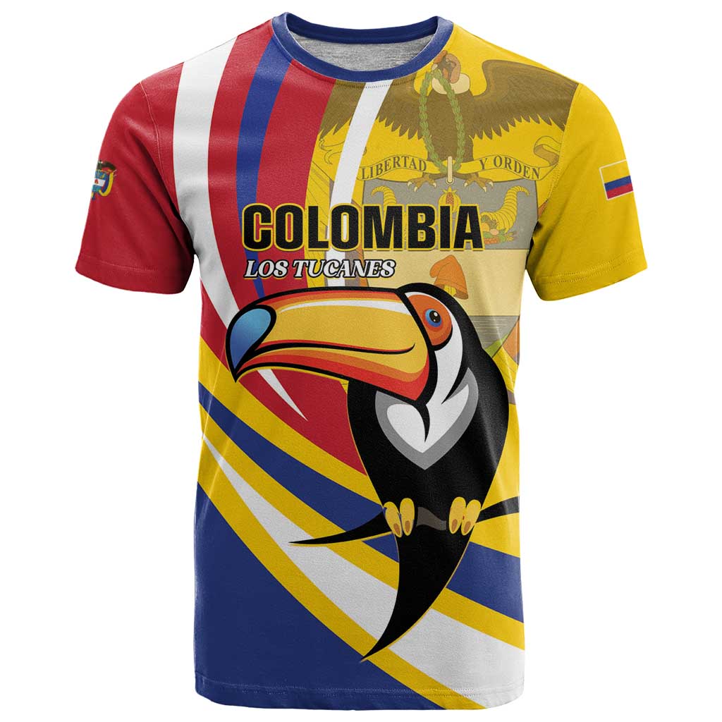Custom Colombia Rugby T-Shirt Los Tucanes Go Champions Graphic Tee